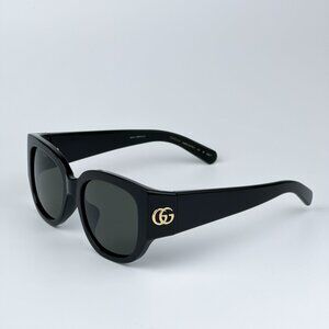 Gucci GG1599SA 001 BRAND NEW Sunglasses Black Grey Women Square